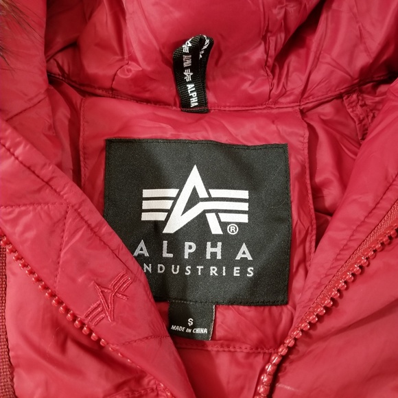 Alpha Industries N-3B Echo Elite Down Parka Red - Picture 6 of 8
